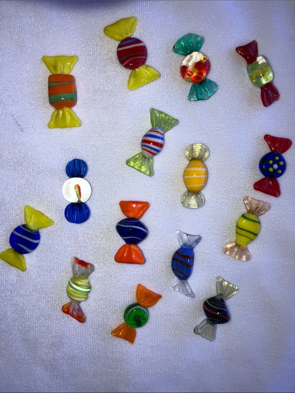 Vintage Glass Candies 15 pc